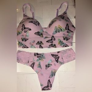 Pink/Victoria’s Secret bra and panty set